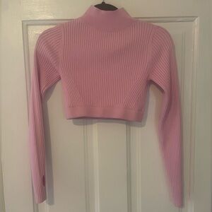 Wild Fable Target | Long sleeved high neck crop top sweater| Pink| Size: XS NEW